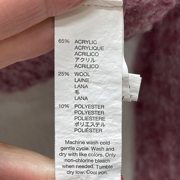 Gap Girls Pink Sweater Round Neck Acrylic Wool Pullover Jumper Size Small - Picture 4 of 4